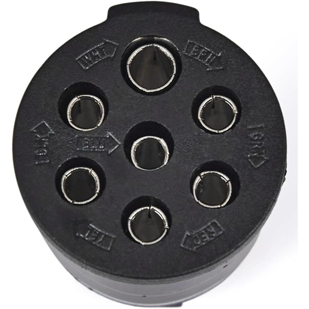 Heavy-Duty 7-Pin Round Trailer Plug & Socket Set