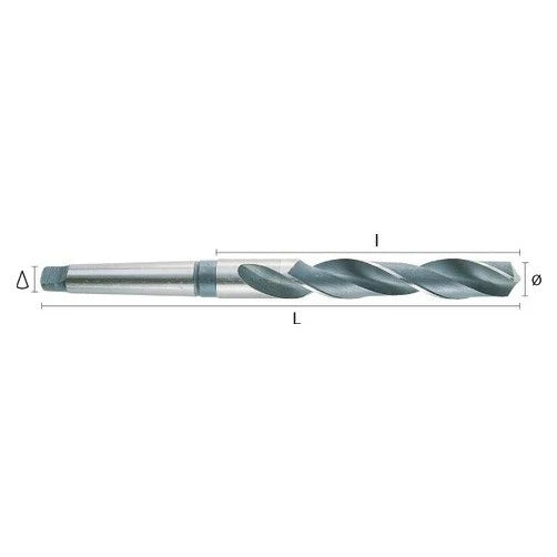 Hepyc 37.5mm HSS Morse Taper Shank Drill MT4 DIN 345N