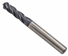 Fullerton 4.0mm 4 Flute TiAlN Coated Carbide Ball Nose Endmill - 3200 Series