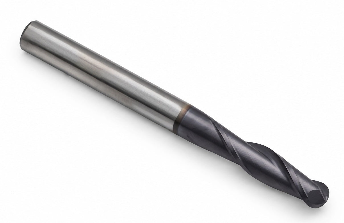 Fullerton 1/4" 2 Flute TiAlN Coated Carbide Ball Nose Endmill - 3215 Series - Twin Eagle Imports
