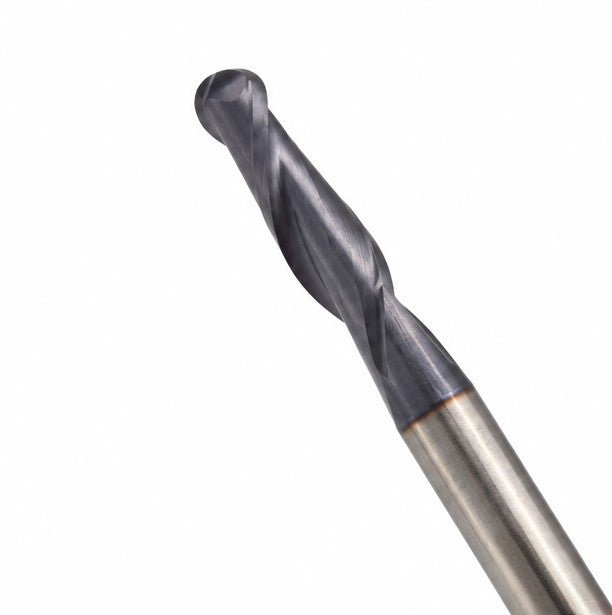 Fullerton 1/4" 2 Flute TiAlN Coated Carbide Ball Nose Endmill - 3215 Series - Twin Eagle Imports