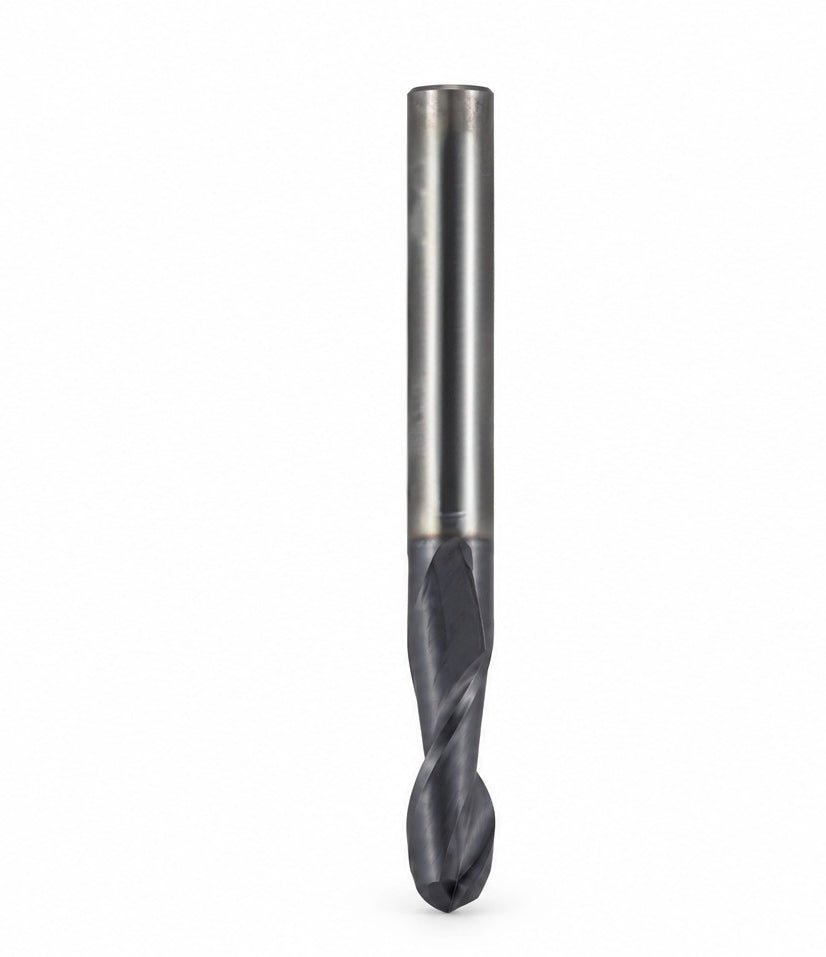 Fullerton 1/4" 2 Flute TiAlN Coated Carbide Ball Nose Endmill - 3215 Series - Twin Eagle Imports