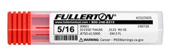 Fullerton 30661 0.3125" 2 Flute TiAlN Coated Standard Square End Mill - Twin Eagle Imports