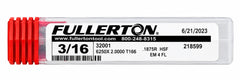 Fullerton 32011 0.1875" 4 Flute Standard Square End Mill - Twin Eagle Imports