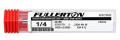 Fullerton 32148 1/4" 4 Flute Stub Square End Mill - Twin Eagle Imports