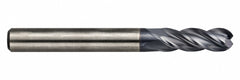 Fullerton 4.0mm 4 Flute TiAlN Coated Carbide Ball Nose Endmill - 3200 Series - Twin Eagle Imports