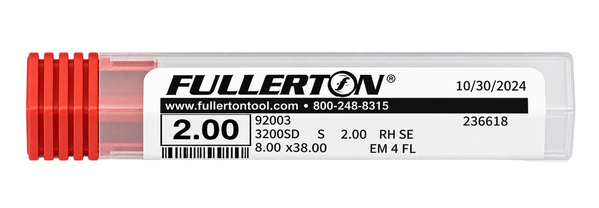 Fullerton 92003 0.0787" 4 Flute Standard Square End Mill - Twin Eagle Imports