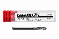 Fullerton 92060 0.1181" 2 Flute Standard Ball Nose End Mill - Twin Eagle Imports