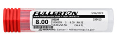Fullerton 92104 0.3150" 4 Flute Stub Square End Mill - Twin Eagle Imports
