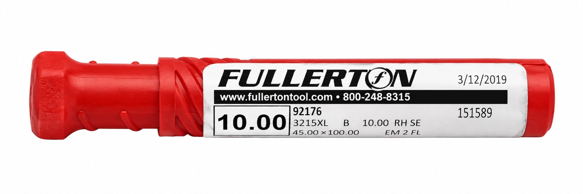 Fullerton 92176 0.3937" 2 Flute Extra-Long Ball Nose End Mill - Twin Eagle Imports