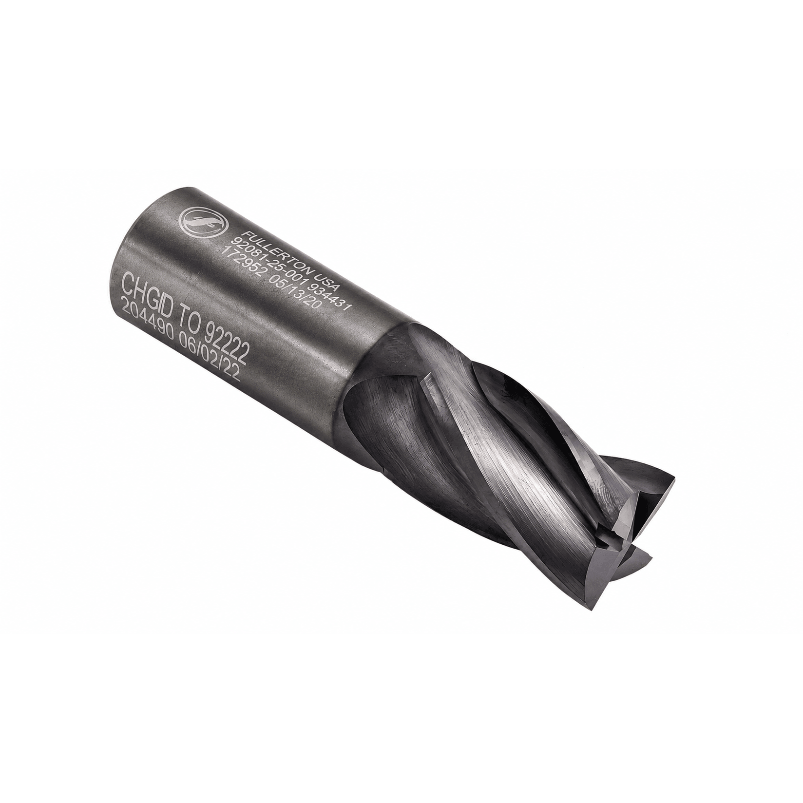 Fullerton 92222 25mm 4 Flute TiAlN Coated Carbide Square End Mill - Twin Eagle Imports