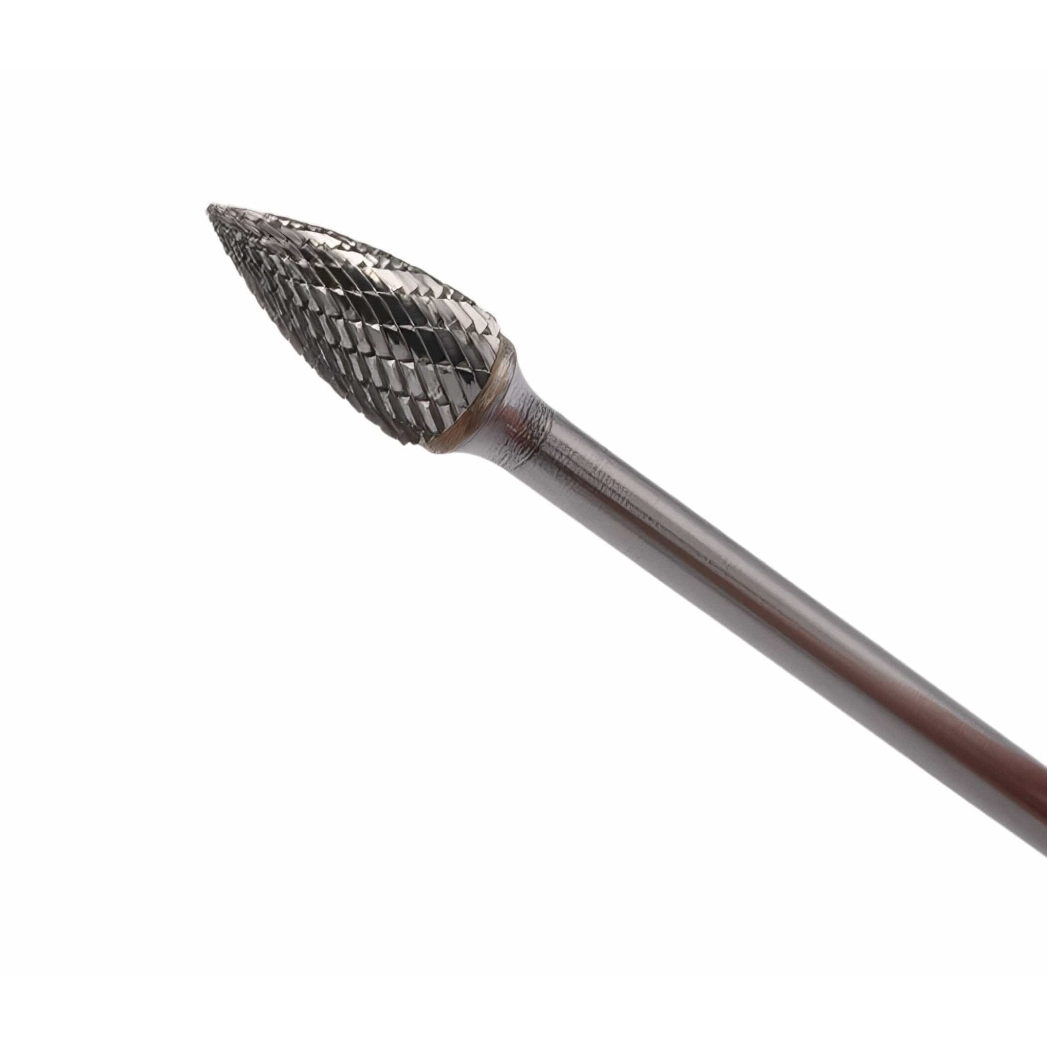 Fullerton SG5L6 1/2" Pointed Tree Shape Extended Shank Carbide Burr - Twin Eagle Imports