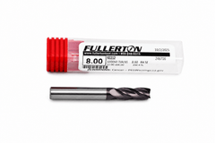 FULLERTON TOOL COMPANY CARBIDE ENDMILL Fullerton 92212 8mm 4 Flute TiAlN Coated Carbide Square End Mill