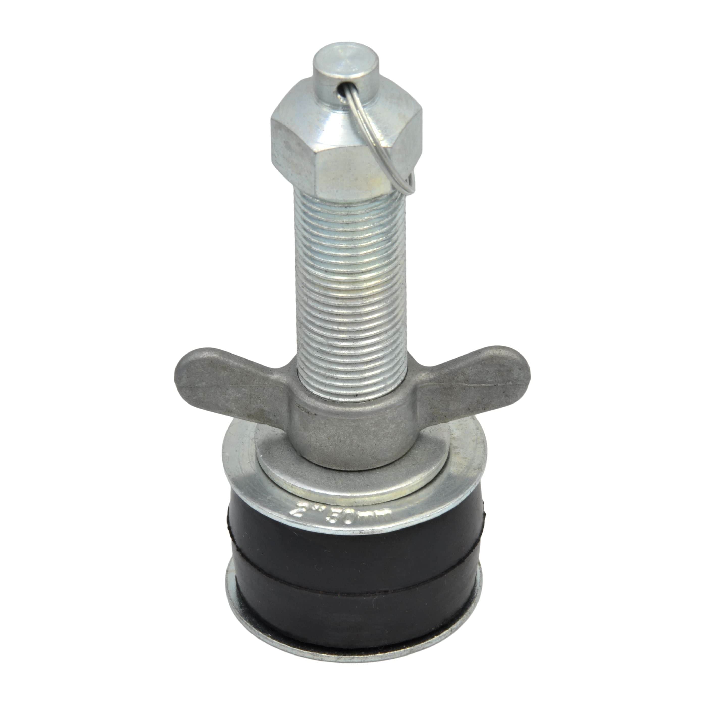 HARON Expanding Plumbing Plug 2" 50 mm Steel expanding plug with 1/2 bypass 50-63 mm Range