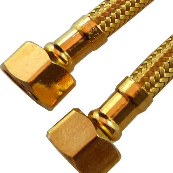 HARON Flexible Connectors Haron B4F24G 24″ (600mm) GOLD 1/2″F x 1/2″F Stainless Steel Braided Hose