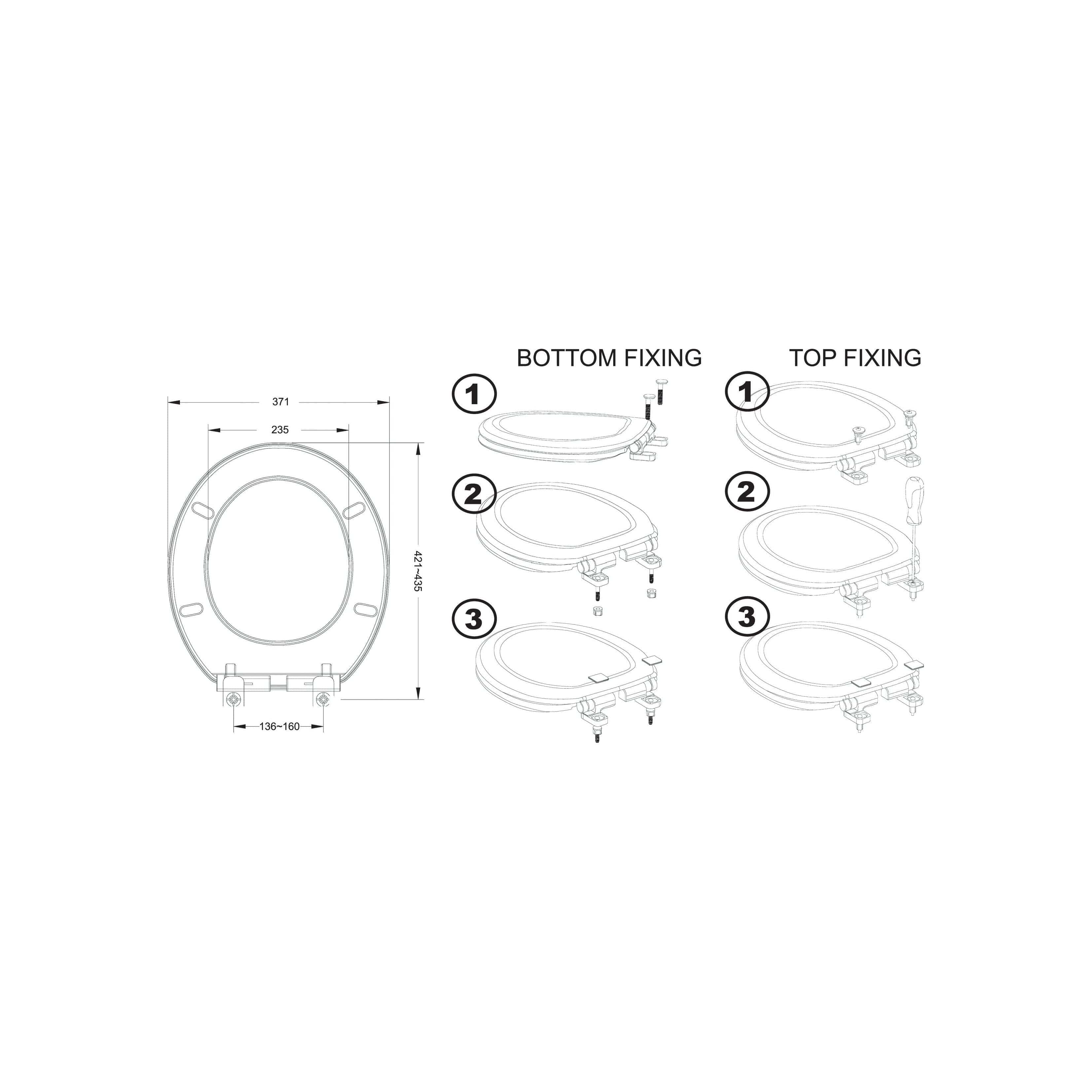 HARON Toilet Seat Haron TS-800 APOLLO Slow Close Toilet Seat