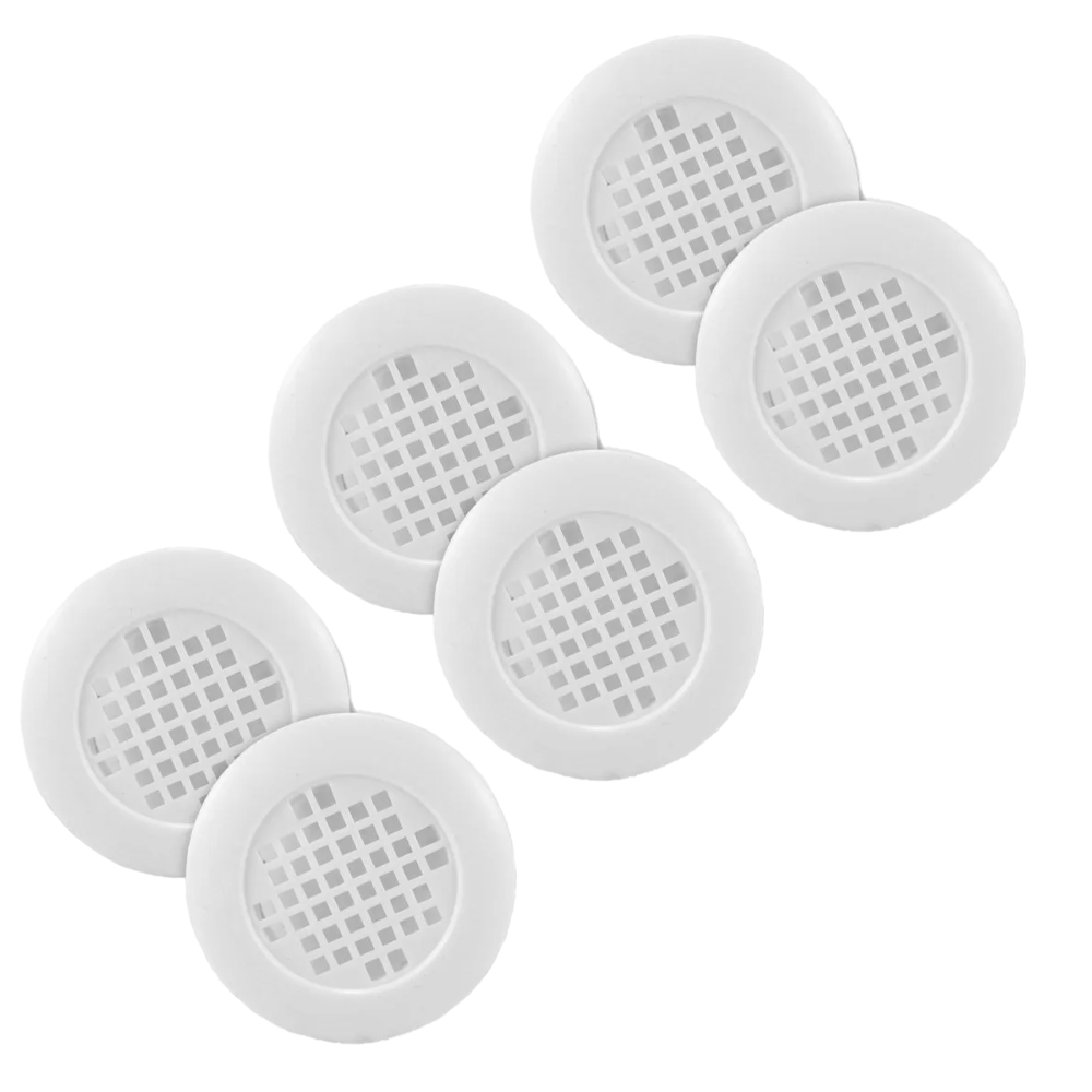 HARON Vent Haron 40CV Round White Cupboard Vent – 6 Pack – Vent Facing 40mm Round