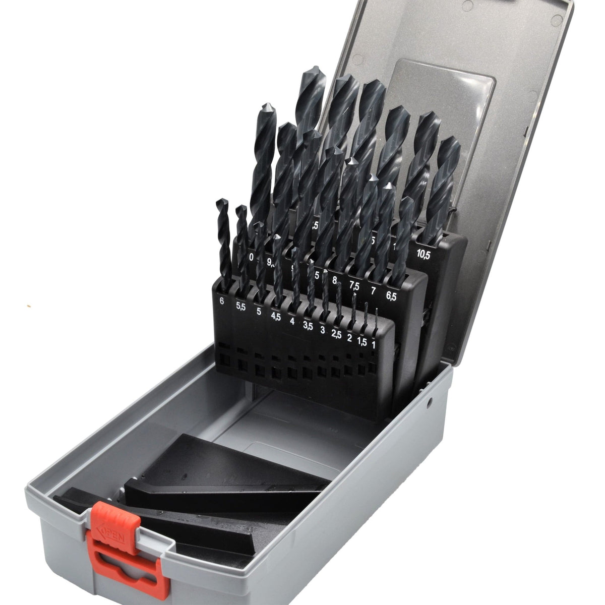 Hepyc 1-13 mm HSS Drill Bit Set 0.5 mm Increments 25 Pc Kit - Twin Eagle Imports