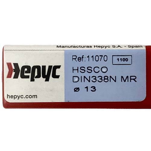 Hepyc 13.0mm HSS-Co Reduced Shank Drill – DIN 338 MR - Twin Eagle Imports