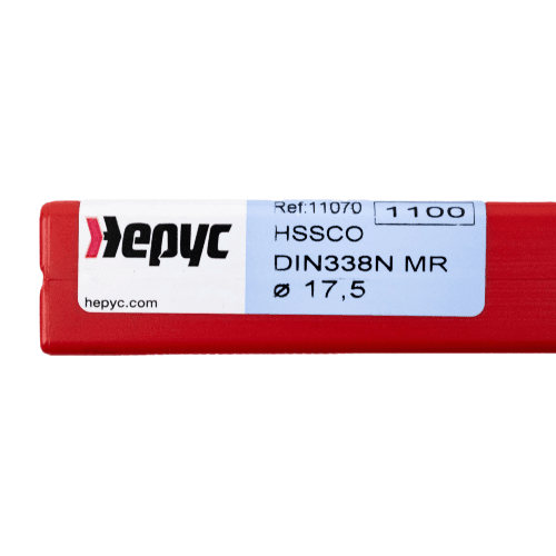 Hepyc 17.5mm HSS-Co Reduced Shank Drill – DIN 338 MR - Twin Eagle Imports