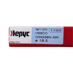 Hepyc 18.5mm HSS-Co Reduced Shank Drill – DIN 338 MR - Twin Eagle Imports