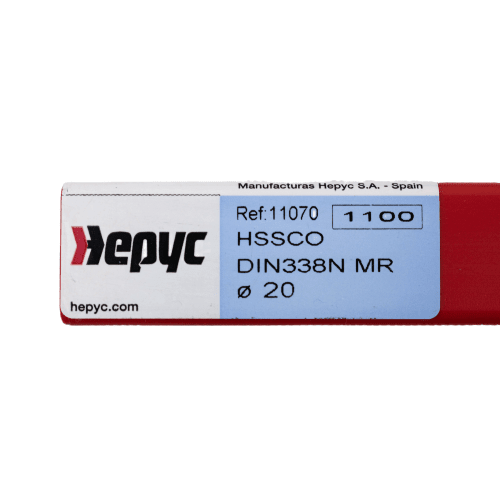 Hepyc 20.0mm HSS-Co Reduced Shank Drill – DIN 338 MR - Twin Eagle Imports