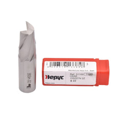 Hepyc 22mm Cobalt HSS End Mill DIN327N Short Series 2 Flute 30° Helix - Twin Eagle Imports
