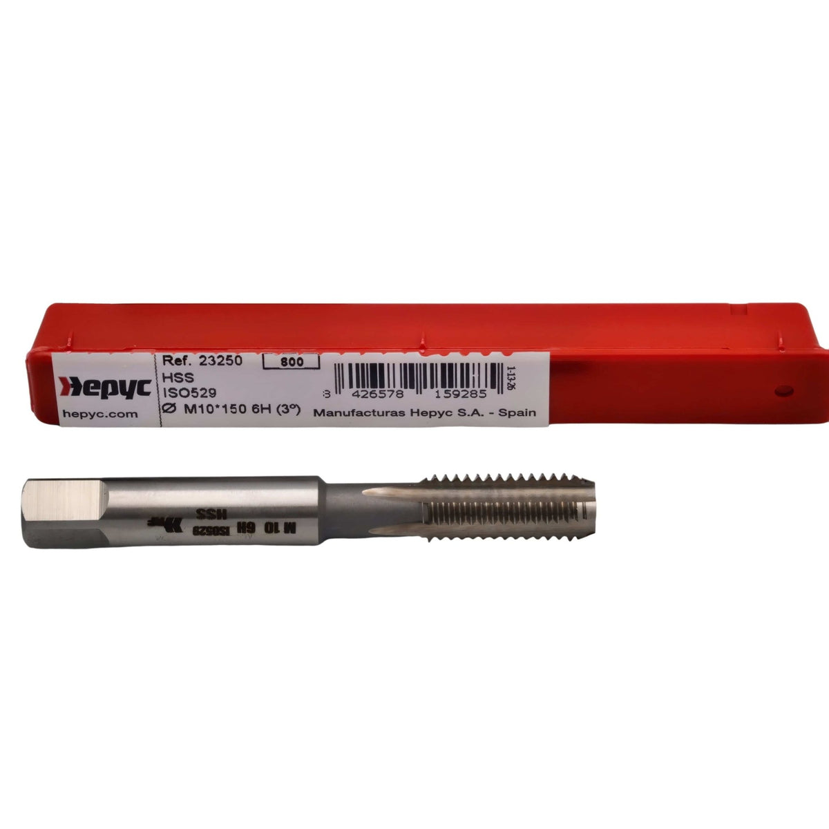 Hepyc 23250 – M10 x 1.5mm HSS ISO529 Straight Flute Hand Tap 6H Bottoming - Twin Eagle Imports