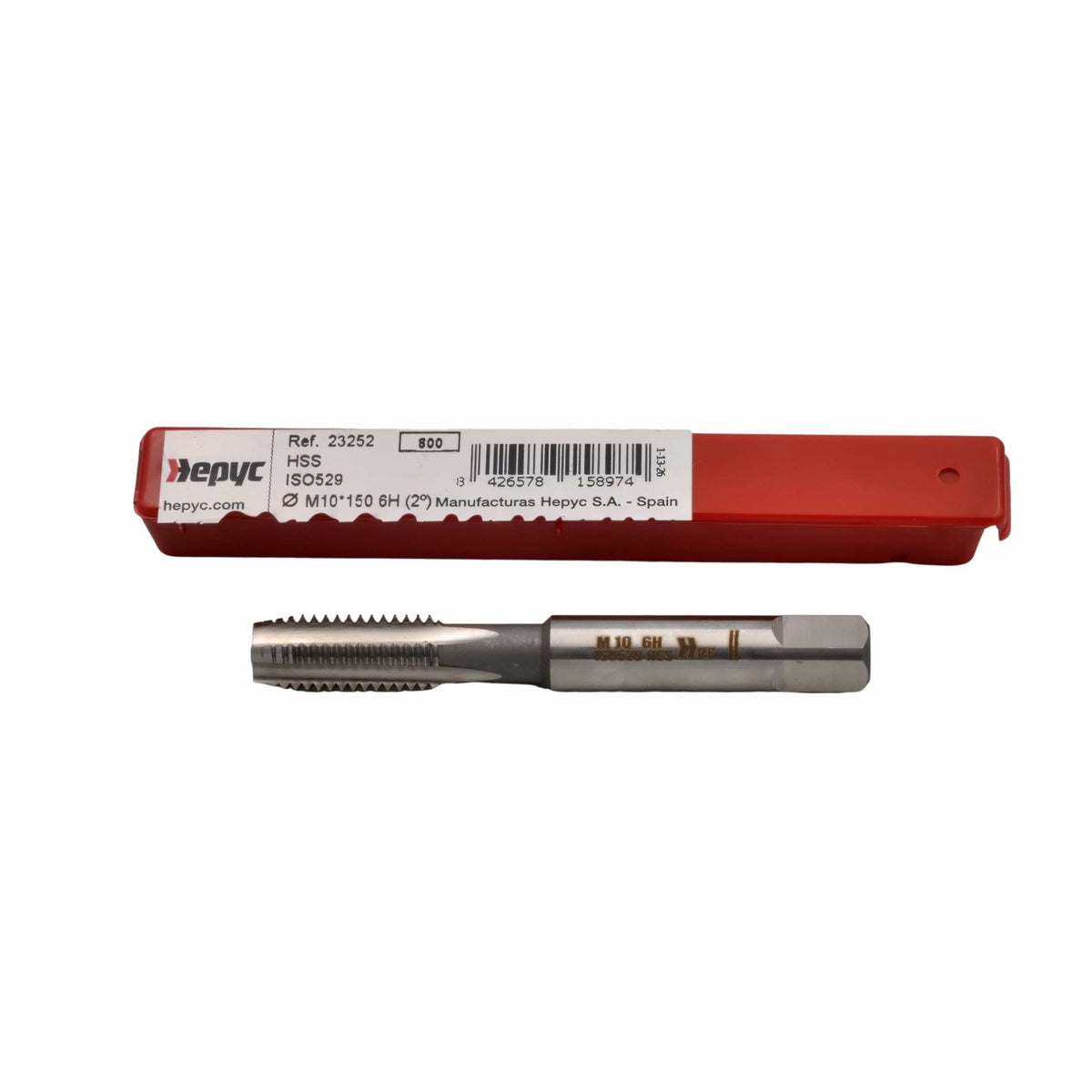 Hepyc 23252 – M10 x 1.5mm HSS ISO529 Straight Flute Hand Tap 6H Intermediate - Twin Eagle Imports