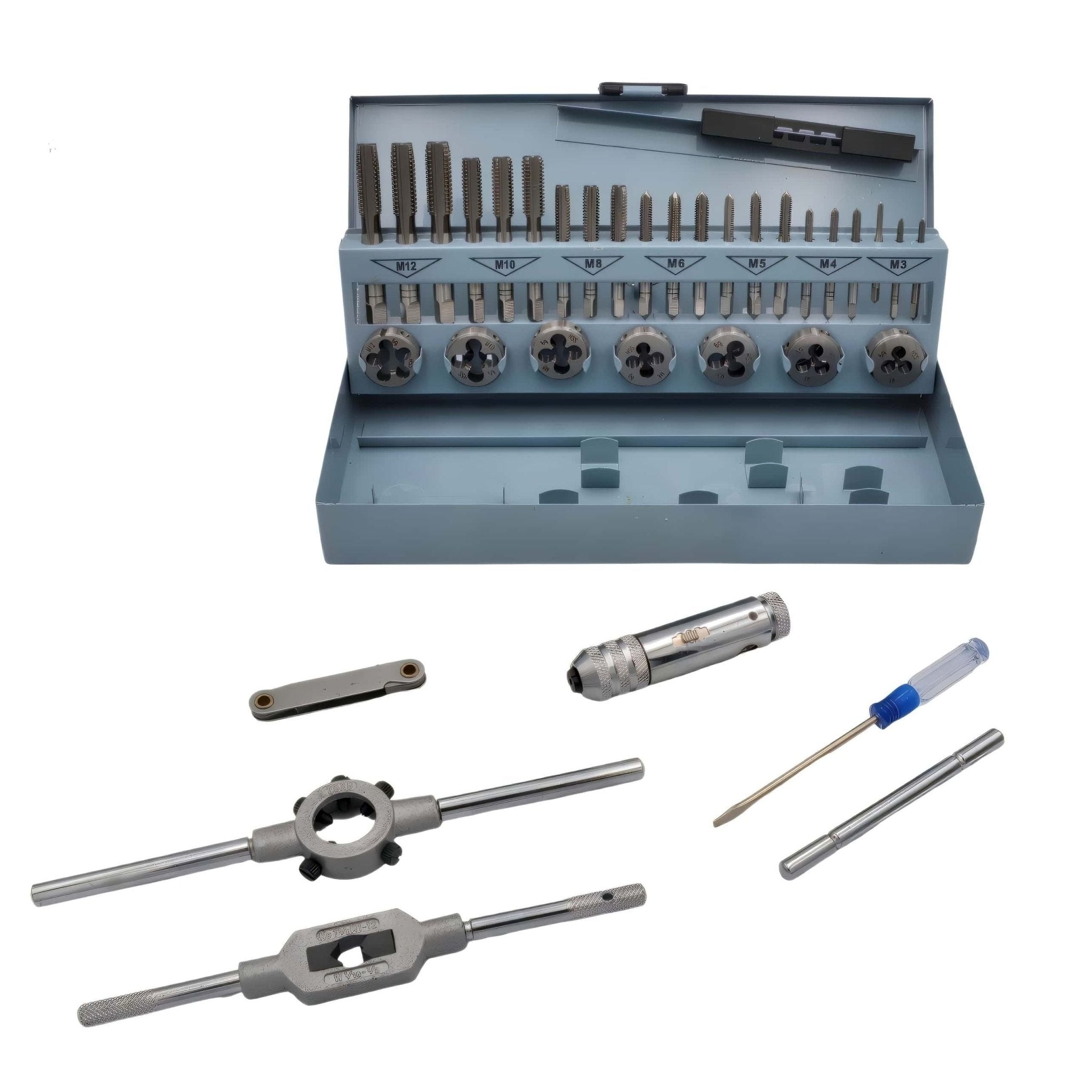 Hepyc 34-Piece Metric Tap and Die Set (M3–M12) - Twin Eagle Imports