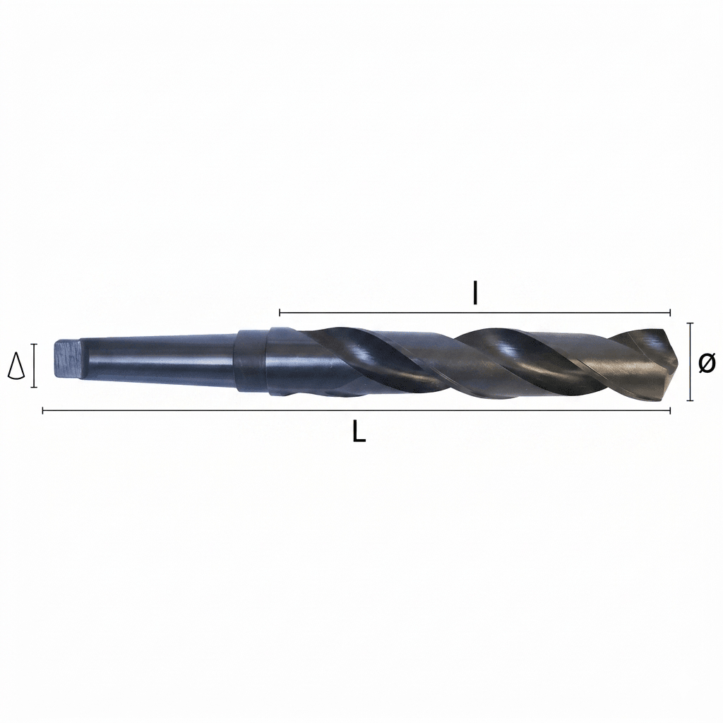 Hepyc 45/64" HSS Morse Taper Shank Drill MT2 DIN 345 - Twin Eagle Imports