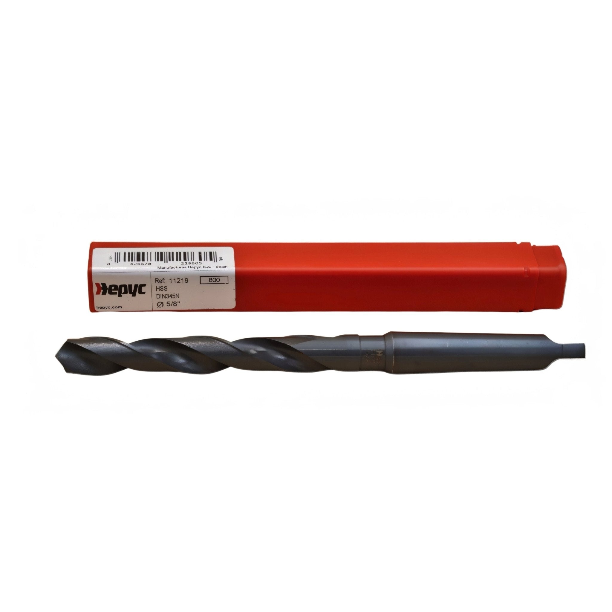Hepyc 5/8" HSS Morse Taper Shank Drill MT2 DIN 345 - Twin Eagle Imports