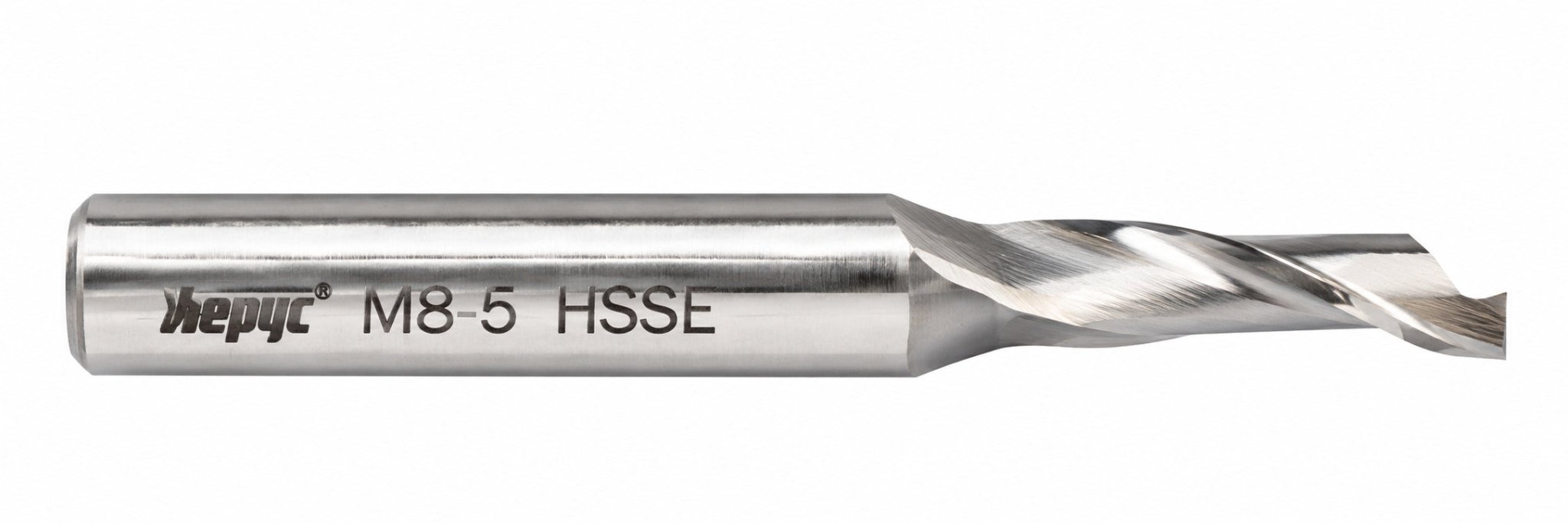 Hepyc 5mm HSSE End Mill 1 Flute 45° Helix Short Series 60mm - Twin Eagle Imports