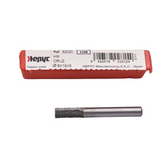 Hepyc 6mm Carbide Cylindrical Rotary Burr Cross Cut Front Cut 50mm - Twin Eagle Imports