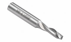 Hepyc 6mm HSSE End Mill 1 Flute 45° Helix Short Series 60mm - Twin Eagle Imports