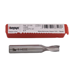 Hepyc 8mm Cobalt HSS End Mill DIN327N Short Series 2 Flute 30° Helix - Twin Eagle Imports