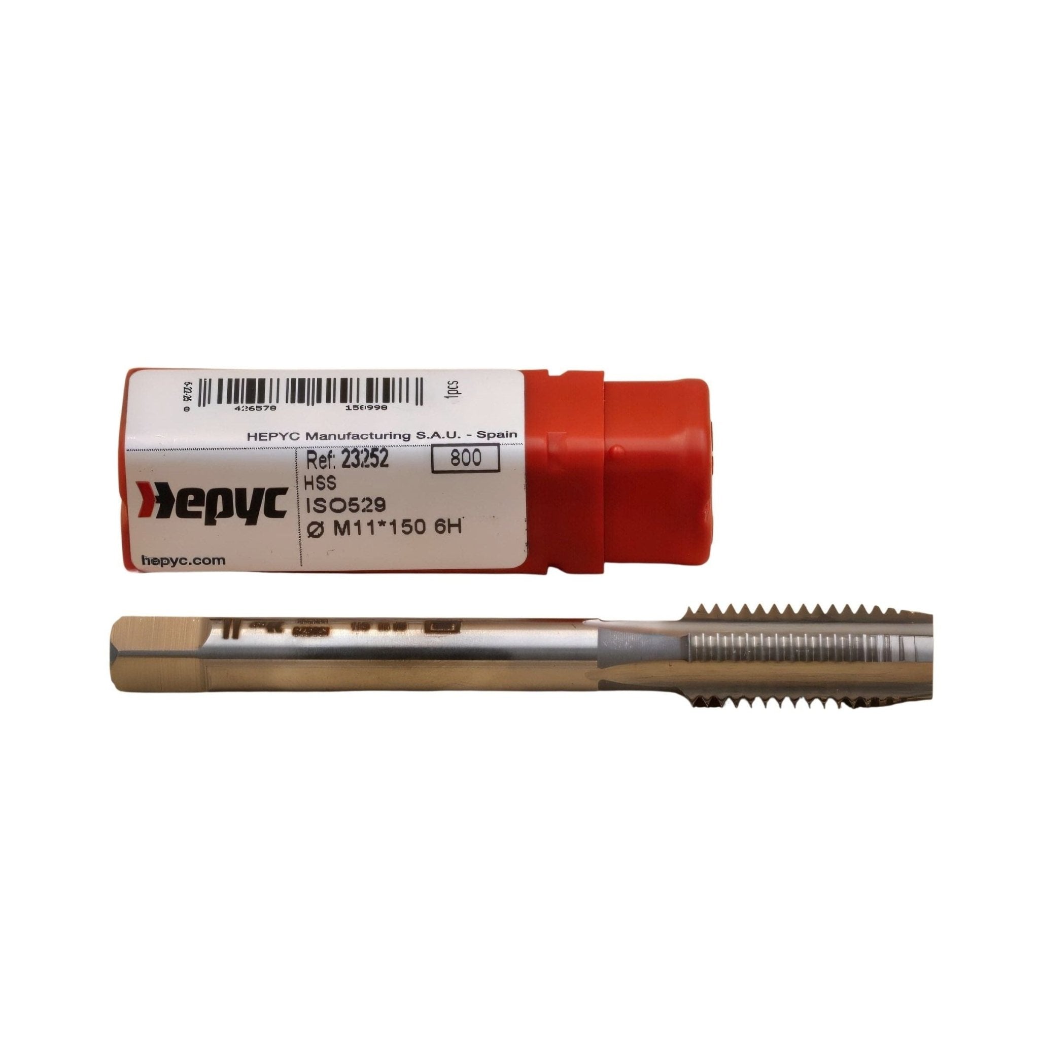 Hepyc Machine Tap HSS ISO 529B M11 × 1.50 – DIN 13 Form B Gun, 6H - Twin Eagle Imports