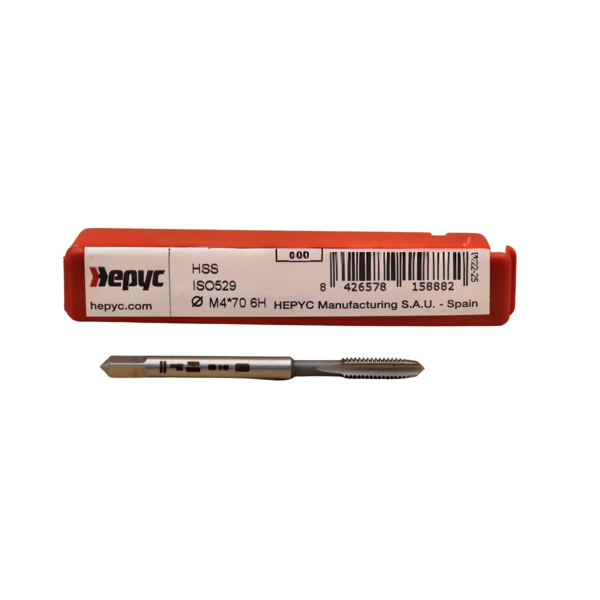 Hepyc Machine Tap HSS ISO 529B M4 × 0.70 – DIN 13 Form B Gun, 6H - Twin Eagle Imports
