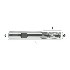 HEPYC Multi Flute 8mm HSS-Co8e Multi-Purpose End Mill - Twin Eagle Imports