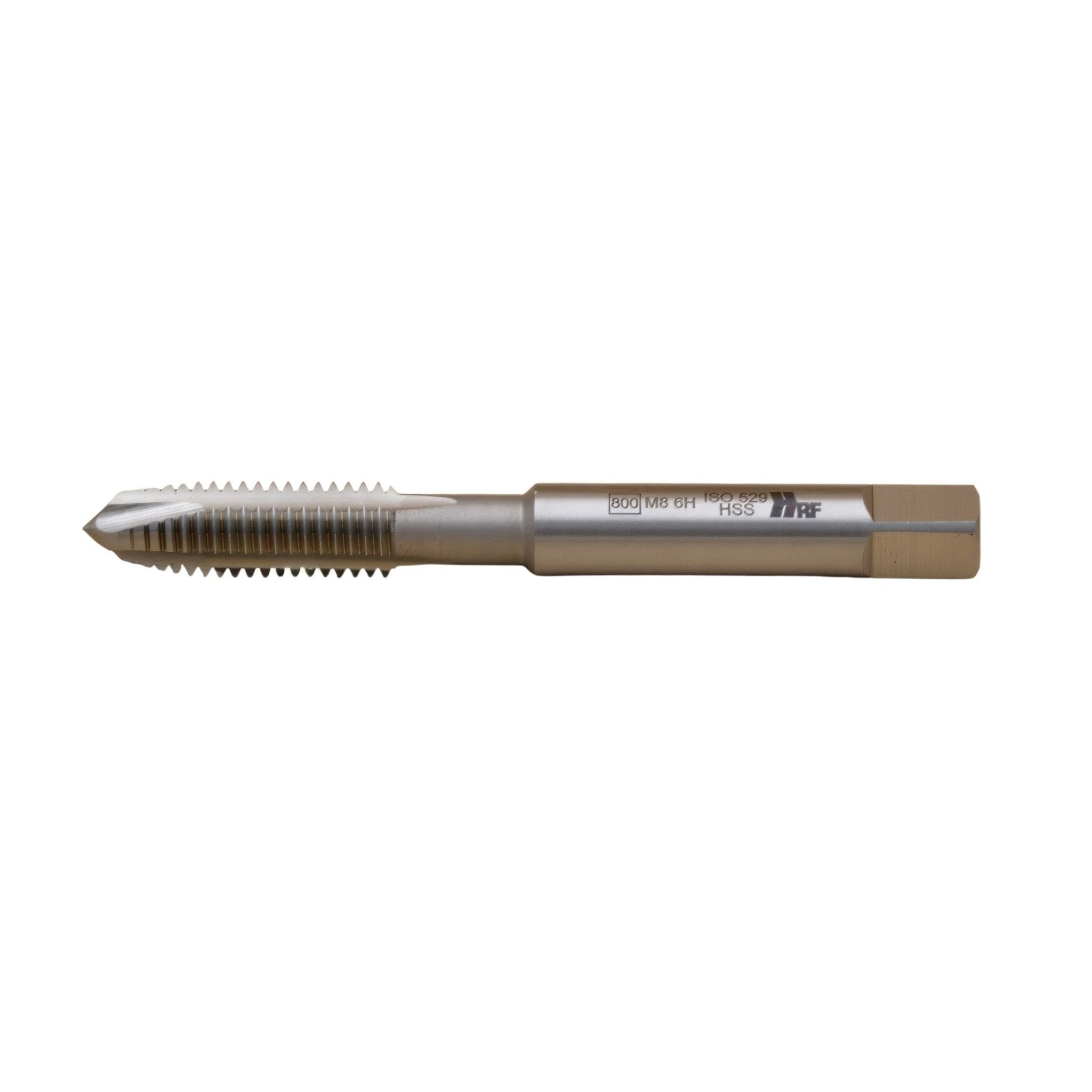 Hepyc Tap HSSE ISO 529B M8 × 1.25 – DIN 13 Form B Gun, 6H, 3XD - Twin Eagle Imports