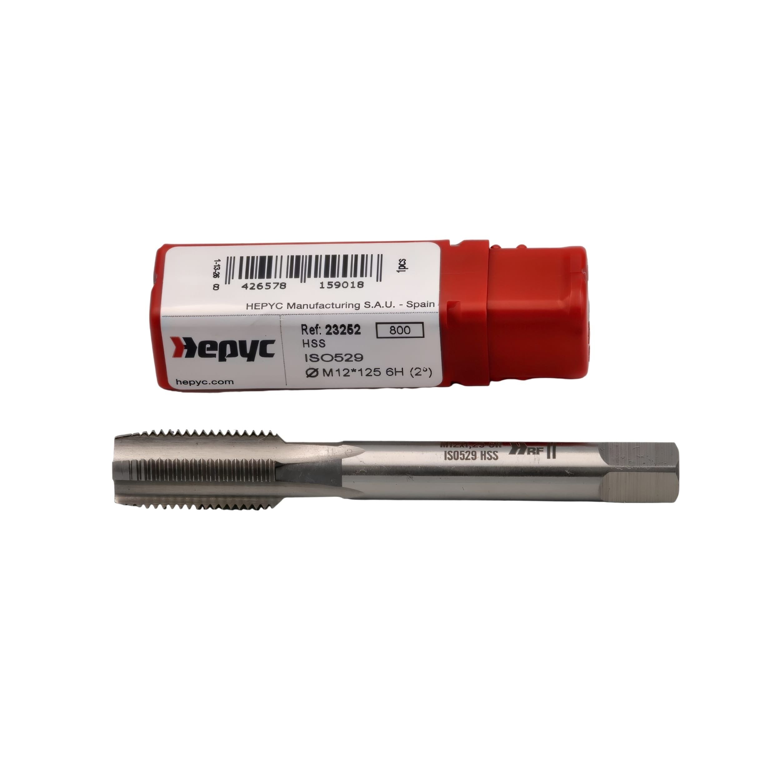 HEPYC TAPS Hepyc HSS Hand Tap M12 x 1.25 ISO529 6H – Intermediate