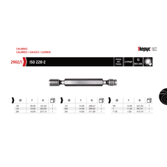 HEPYC Thread GO NOGO Plug Gauge 1"-11 BSPF Series 29021 - Twin Eagle Imports