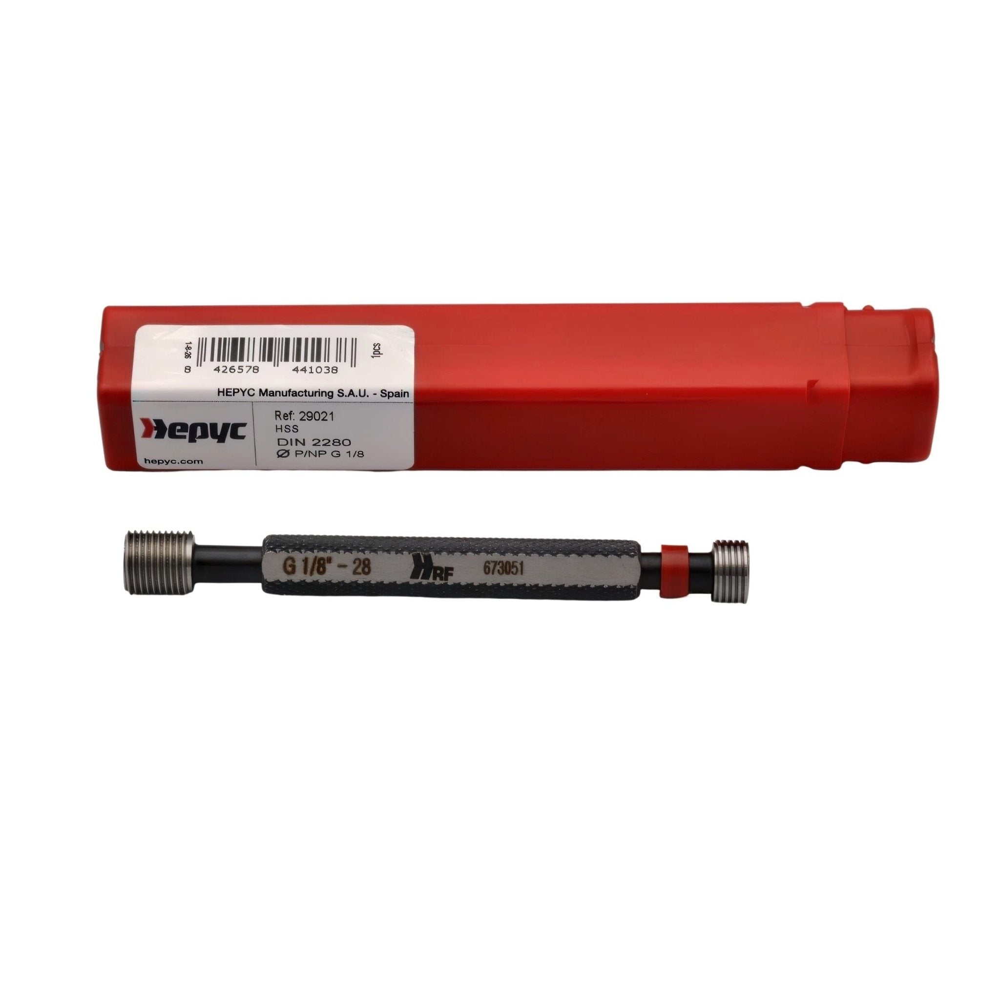 HEPYC Thread GO NOGO Plug Gauge 1/8"-28 BSPF Series 29021 - Twin Eagle Imports