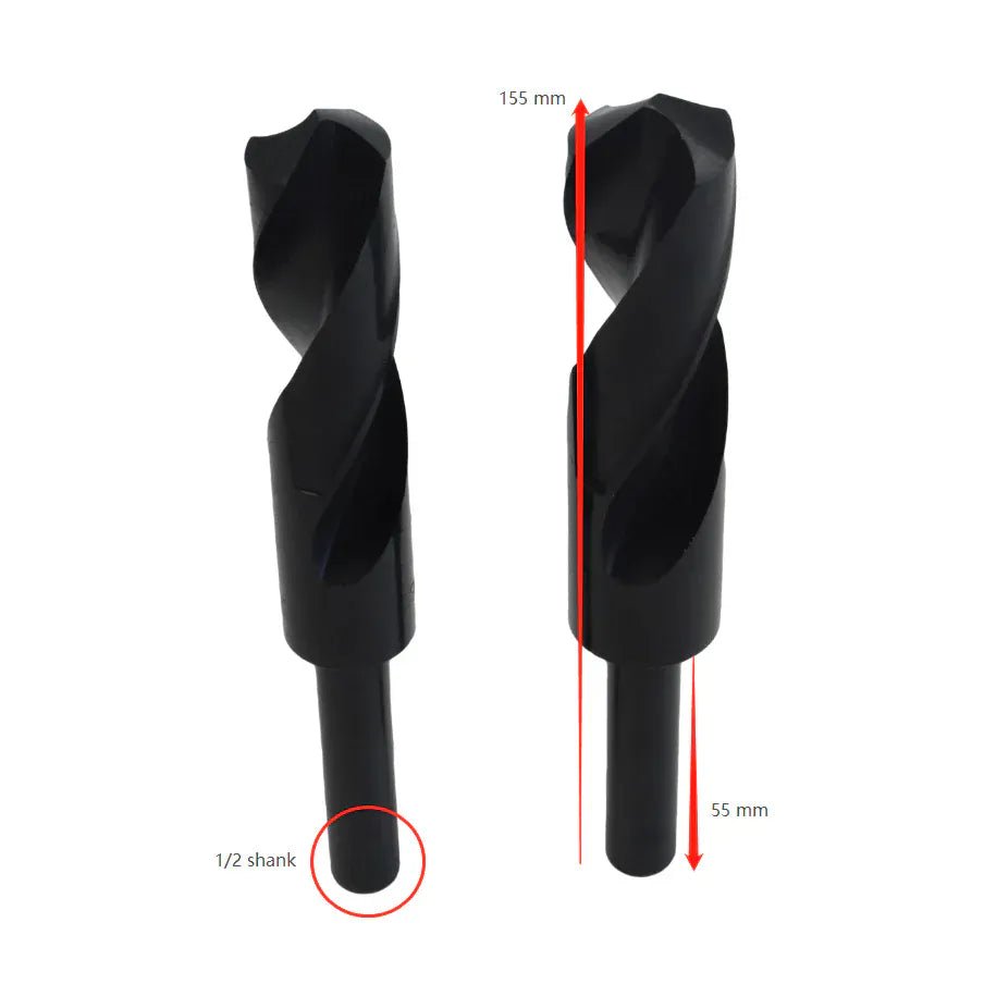 HSS Imperial Drill Bit Set – 5 Piece (9/16"–1") – Right Hand, 1/2" Reduced Shank - Twin Eagle Imports