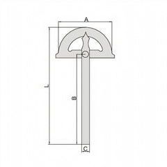 Insize 180° Protractor 120x150mm Range Series 4799-1120 - Twin Eagle Imports