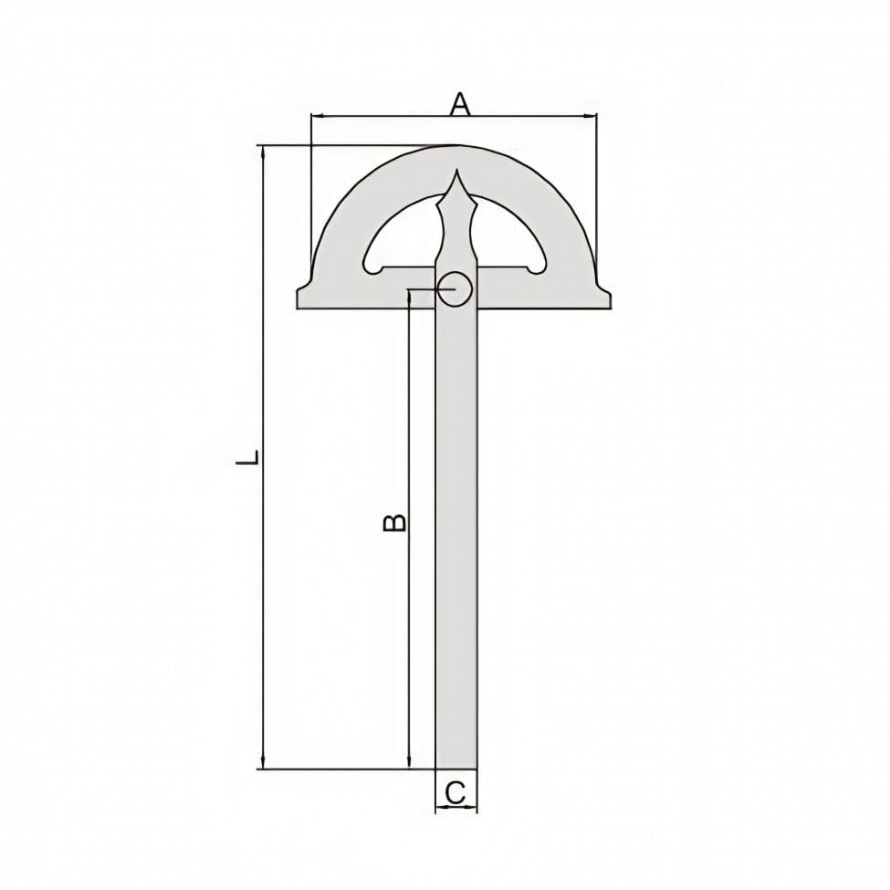 Insize 180° Protractor 200x300mm Range Series 4799-1200 - Twin Eagle Imports