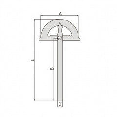 Insize 180° Protractor 200x300mm Range Series 4799-1200 - Twin Eagle Imports
