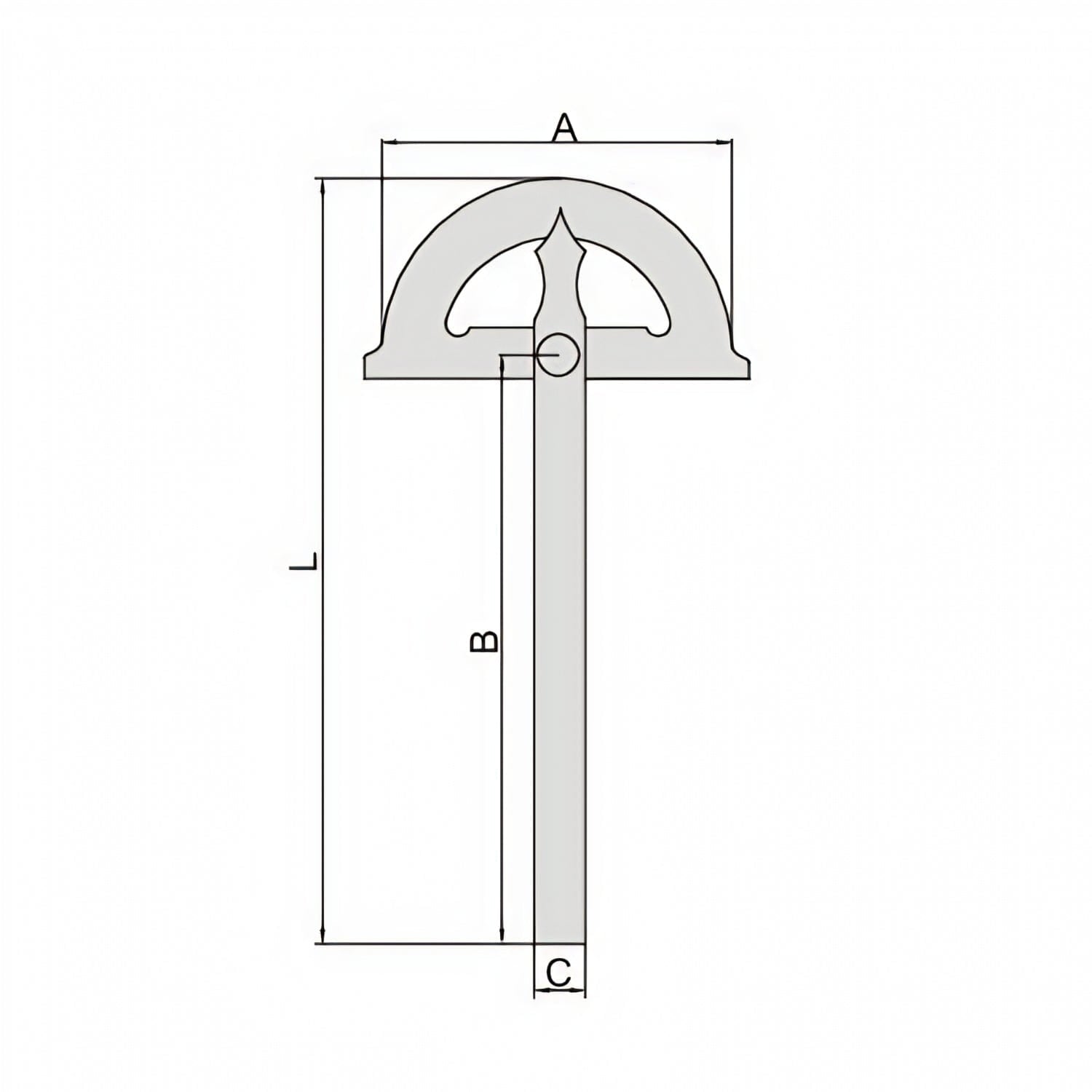 Insize 180° Protractor 80x120mm Range Series 4799-180 - Twin Eagle Imports
