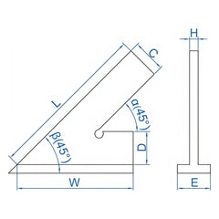 Insize 45° Square 150x100mm Range Series 4747-150 - Twin Eagle Imports