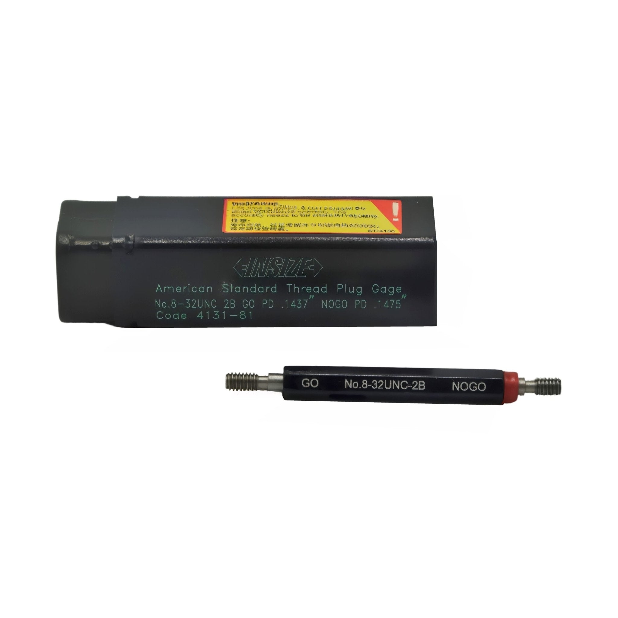 Insize American Standard Thread Plug Gauges – No. 8-32 UNC - Twin Eagle Imports